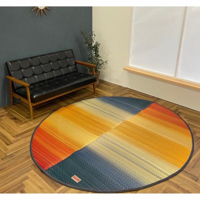 コストコ再販商品 国産い草ラグ Fジョイ 190X210cm 楕円形 レッド