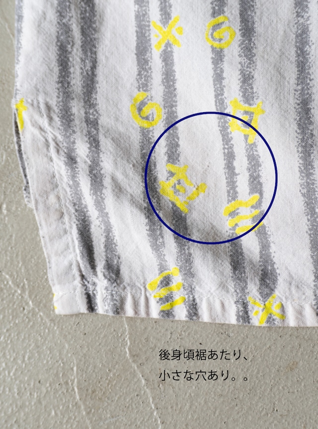 "PCH" 1990s Abstract symbol stripe shirt
