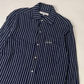 ICEBERG SHIRT アイスバーグシャツ ストライプ 長袖シャツ M/ネイビー系 メンズ ビンテージ