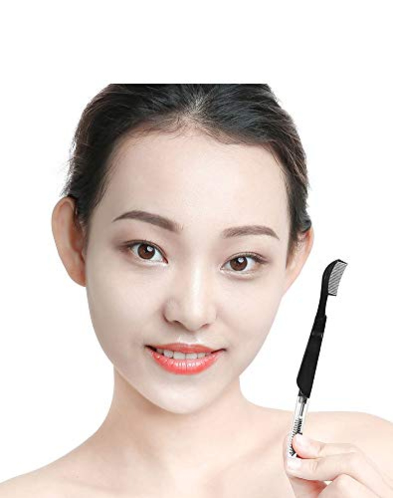 まつ毛コーム 2本 マスカラコーム ステンレス 化粧 折りタイプ マスカラ アイブローコーム Yesmart まつげコーム まつげブラシ メイクブラシ 眉ブラシ アイラッシュブラシ スクリュー Yes107 (TYPE-A)