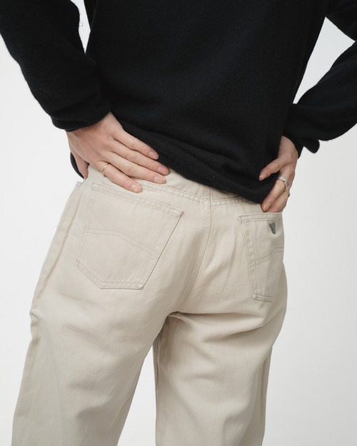 [Mid 90’s ] “ARMANI JEANS” 5-Pockets Cotton×Linen Chino Pants (Made in Italy)