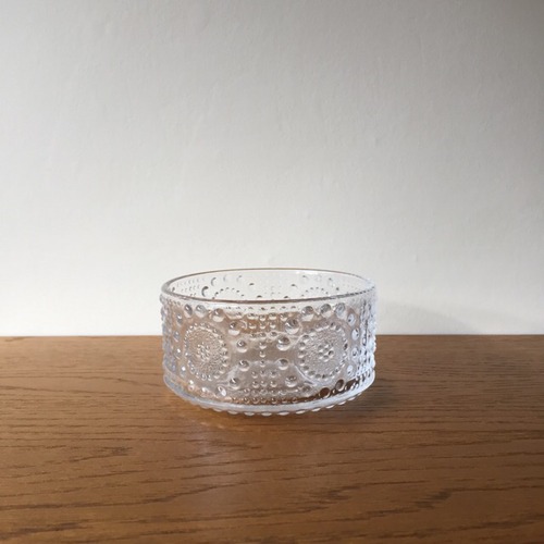 【北欧ヴィンテージ雑貨】Riihimaki Grapponia 9.5cm Glass Bowl リーヒマキ グラッポニア ボウル クリア