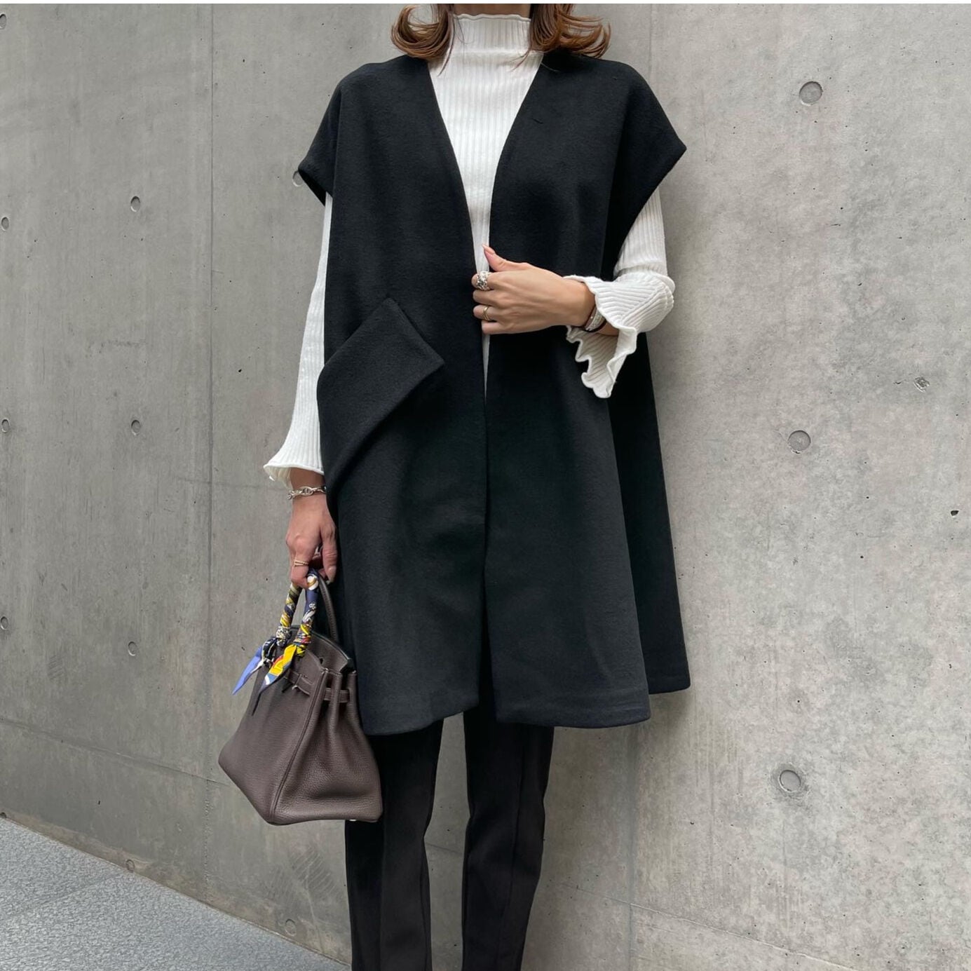 フレアケープコート