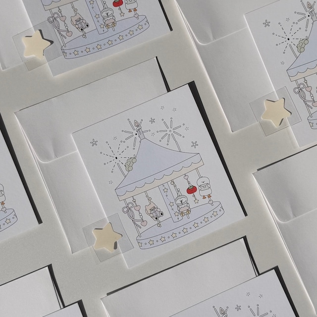 ★予約 papeterie.atelier 〔post card -carousel-〕