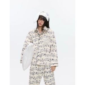 [BETWEENAND] Star Notes Velvet Sleepwear Set