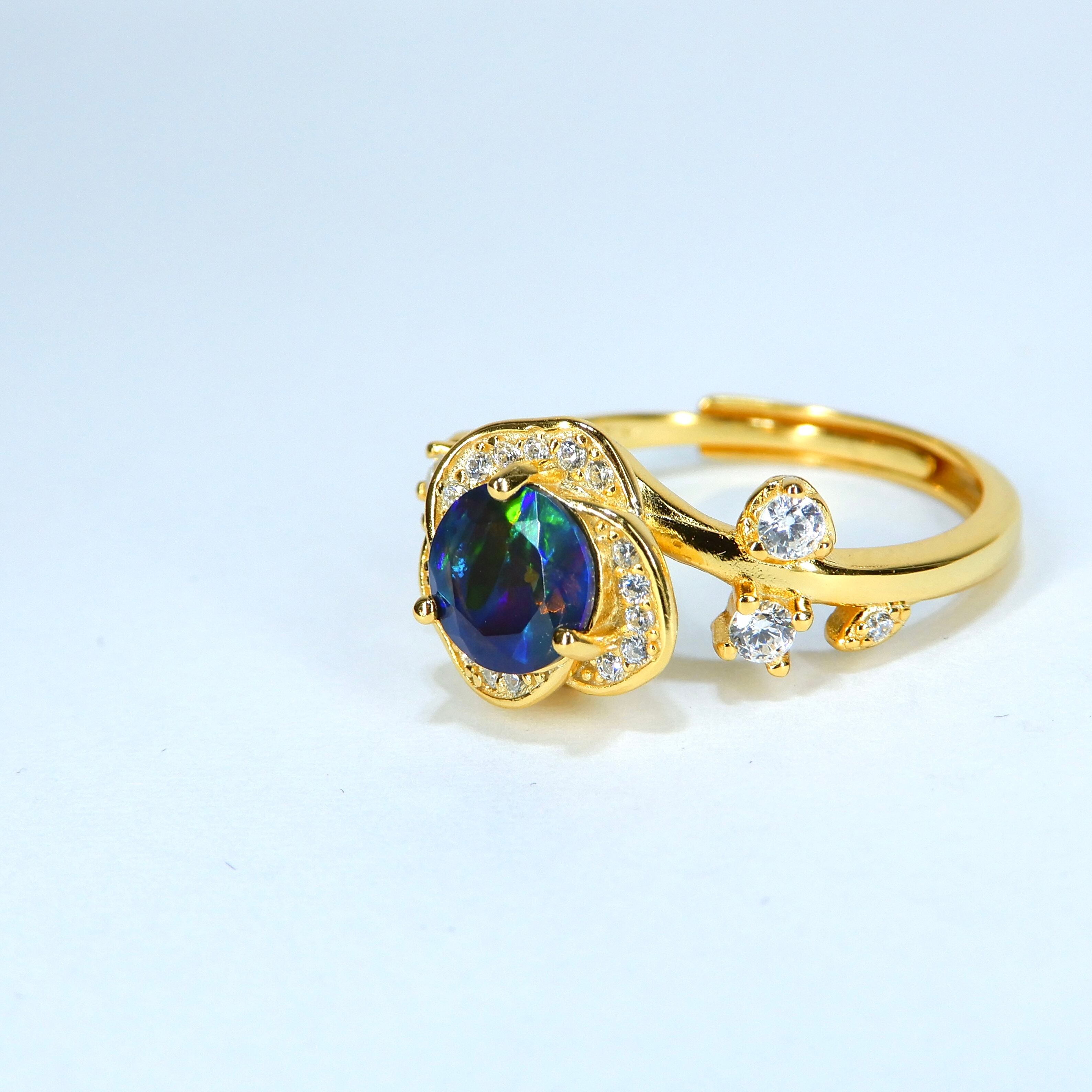 Rose Ring♦︎エチオピアンオパール♦︎YGカラー《0002》