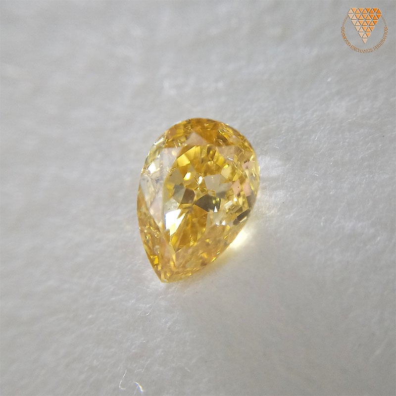 0.337 ct Fancy Intense Orange Yellow SI2 天然 オレンジ イエロー ダイヤモンド ルース | DIAMOND  EXCHANGE FEDERATION