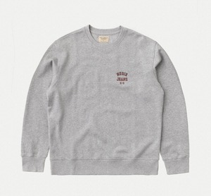 Nudie jeans ヌーディージーンズ  2021Fall Frasse Logo Sweatshirt Greymelange トレーナー