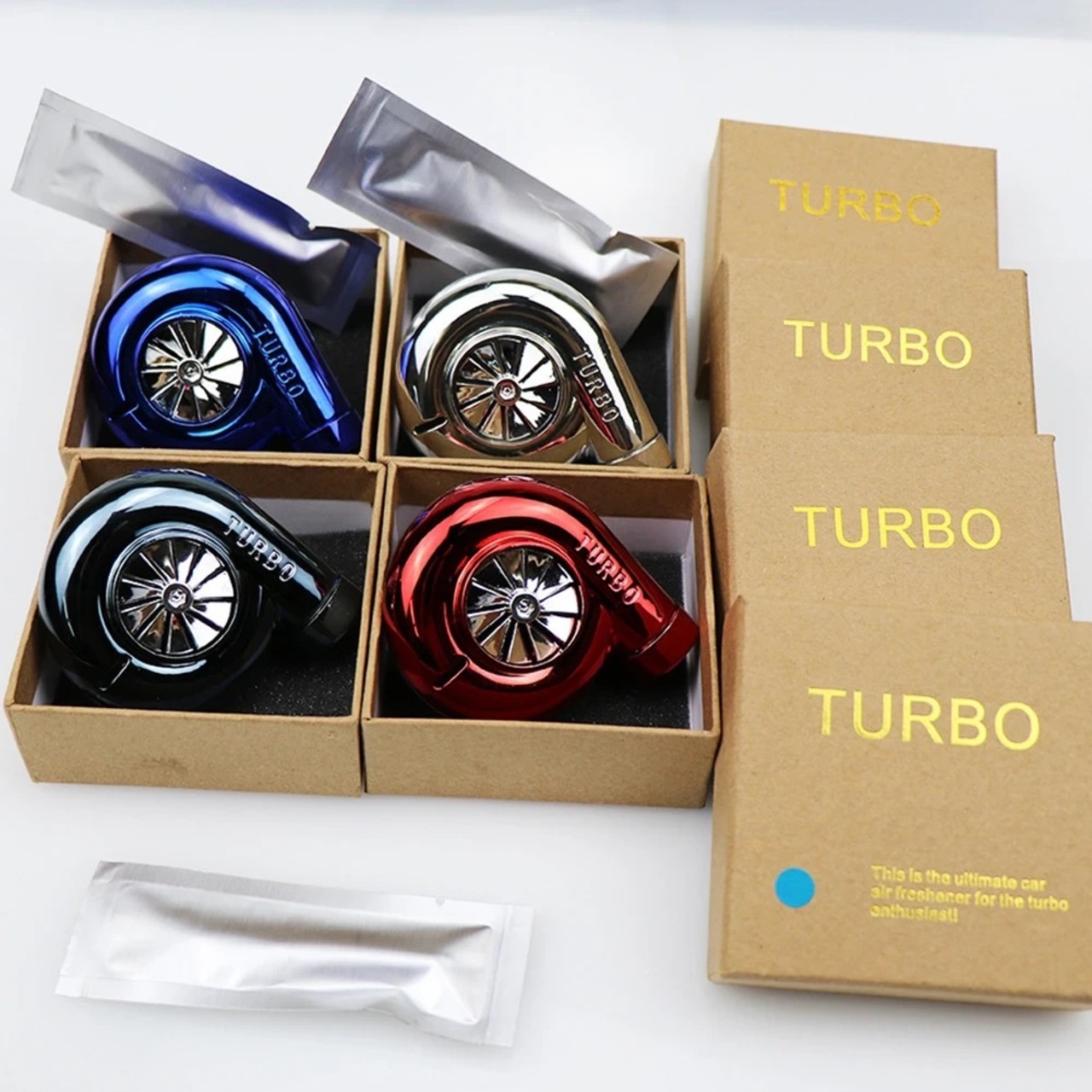 ターボチャージャー型エアフレッシュナー（ブルー：Ocean）