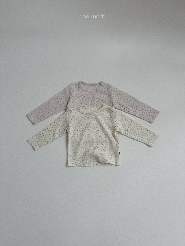 《予約》送料無料【minirobe】Cotton Eyelet Long Sleeve Tee
