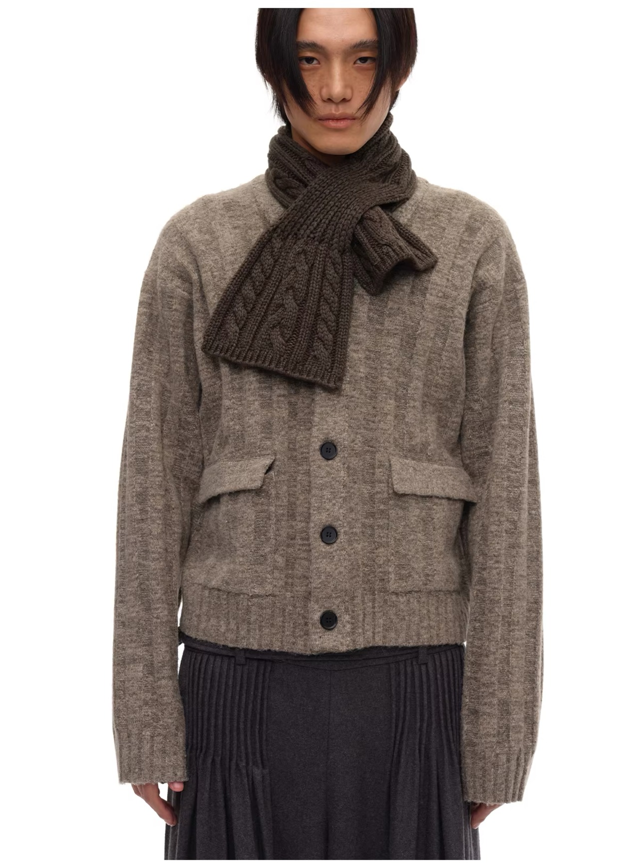 JCAESAR STUDIO Merino Wool Cable Scarf