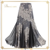 社交ダンス 衣装 スタンダード スカート レッスンウェア 練習着 ブラック系 Leirena レイリーナ 黒 花柄 白 グレイ系 ホワイト系 上品 シンプル 上質 フェミニン 丈長 ストレッチ フレア スカート 余興 クラシック ダンスウェア おしゃれ 大人 上品系 エレガント カジュアル ブラックホワイト グレー系 スタイルアップ お呼ばれ 体型カバー レディース