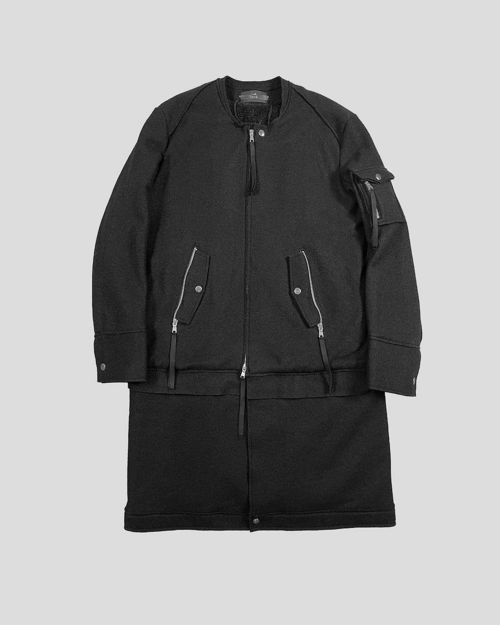 ASKYY / CONVERTIBLE LONGLINE BOMBER JACKET / BLK | ASKYY TOKYO