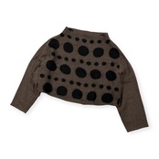 慈雨 ジウ センソユニコ ドット 水玉 ハイネック ウール 長袖 カットソー サイズ 40 /日本製/レディース