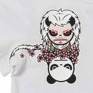 送料無料 【HIPANDA ハイパンダ】キッズ Tシャツ【日本限定】KID'S KABUKI HIPANDA PRINTED SHORT SLEEVED T-SHIRT / WHITE・BLACK