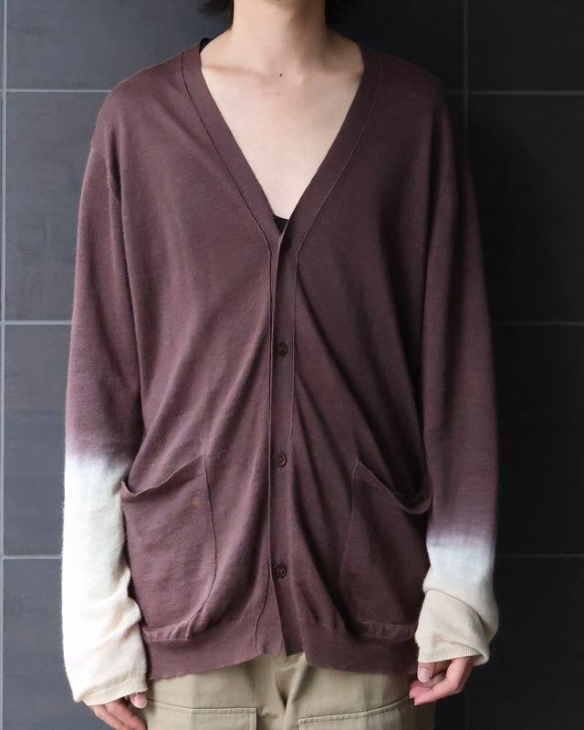 【Yohji Yamamoto POUR HOMME】gradation design cardigan