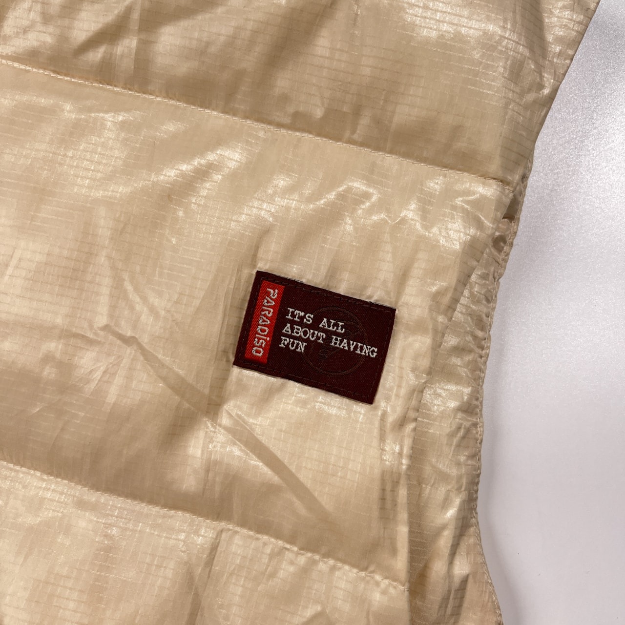 Paradiso パラディーゾ ジップアップ ダウンベスト サイズ L /ベージュ系/ゴルフ