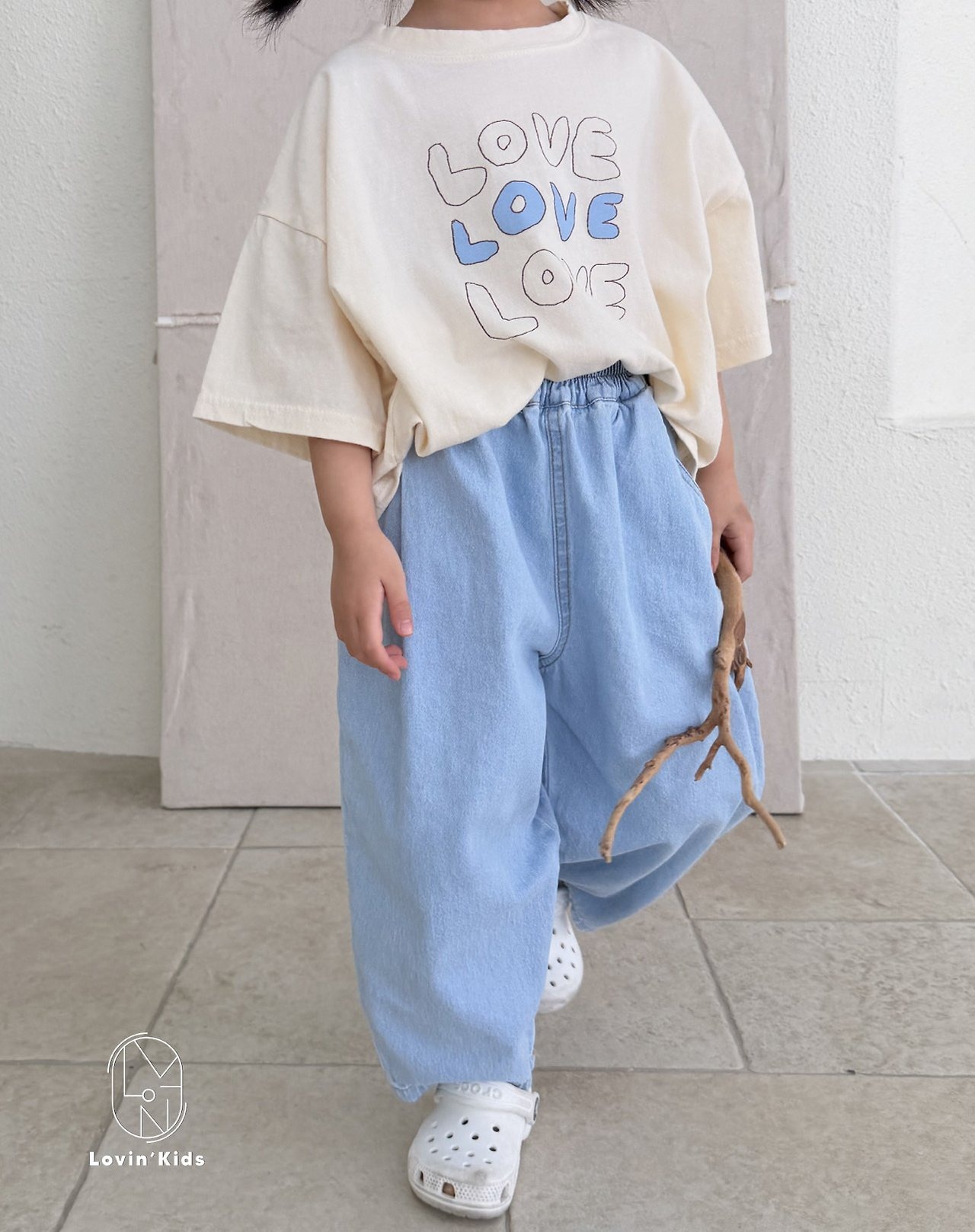 [Lovin' Kids] Pleated Denim Pants / [러빈] 주름데님팬츠