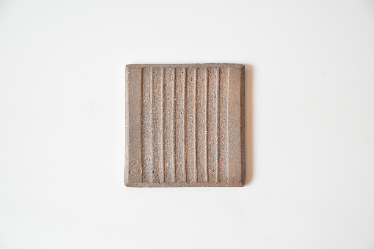 小代瑞穂窯 / 福田るい : 印花 タイル (小) ⑨