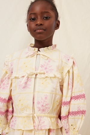 ＜BEBE ORGANIC＞Alba Blouse エンブロイダリー ブラウス