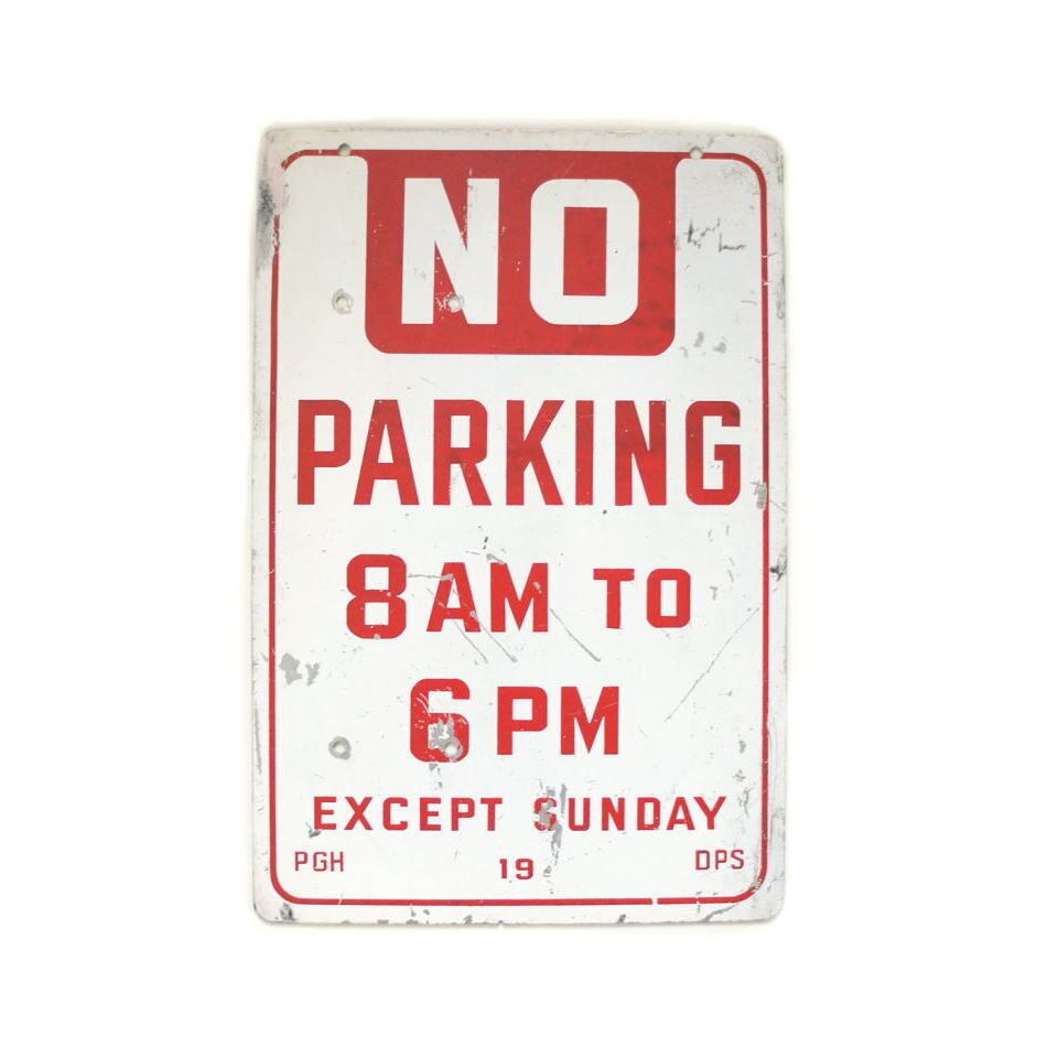 U.S.A 米国 NO PARKING オリジナル アメリカ 駐車禁止看板 スチール製