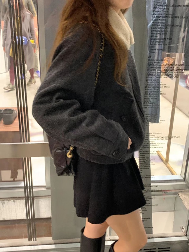 (予約) ounce / Teddy wool fur cara jacket 2color