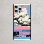 受注生産 iPhoneケース 雲とピンクの風景ZINEコラージュ｜風景コラージュ ZINE019D
