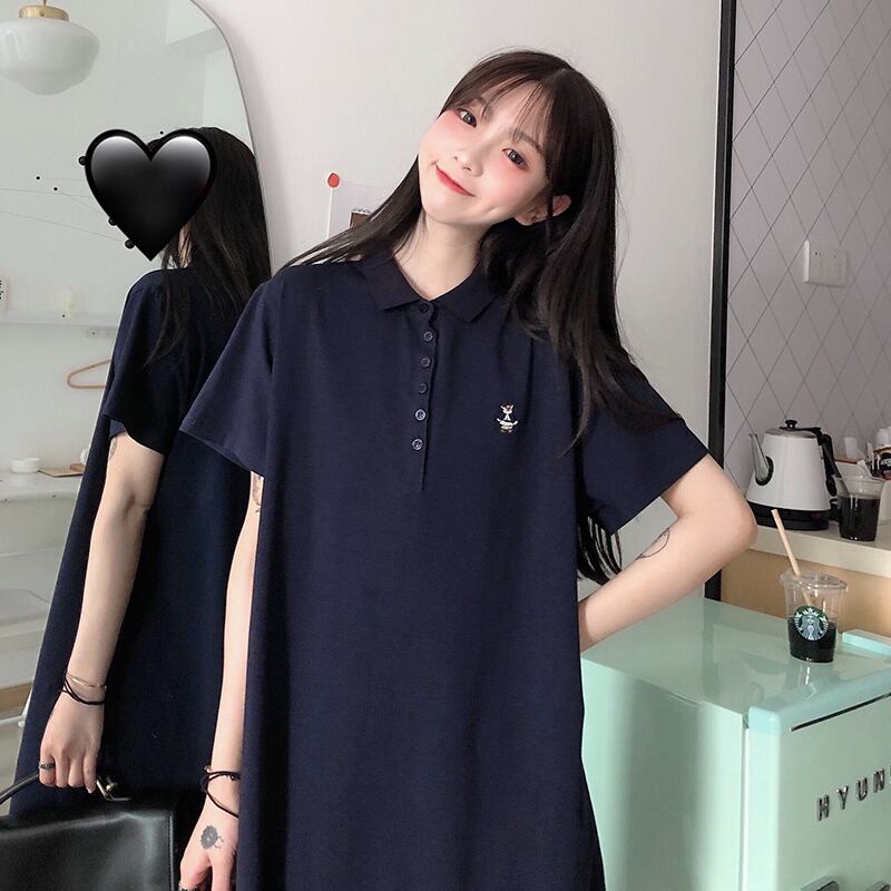 スカート サマーカジュアルカラースリムTシャツ ドレス 夏物 萌量不足58381569912