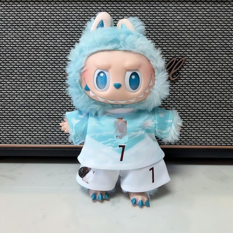 Labubu 1-3世代対応 サッカースポーツ トップス＋パンツ＋ニット帽