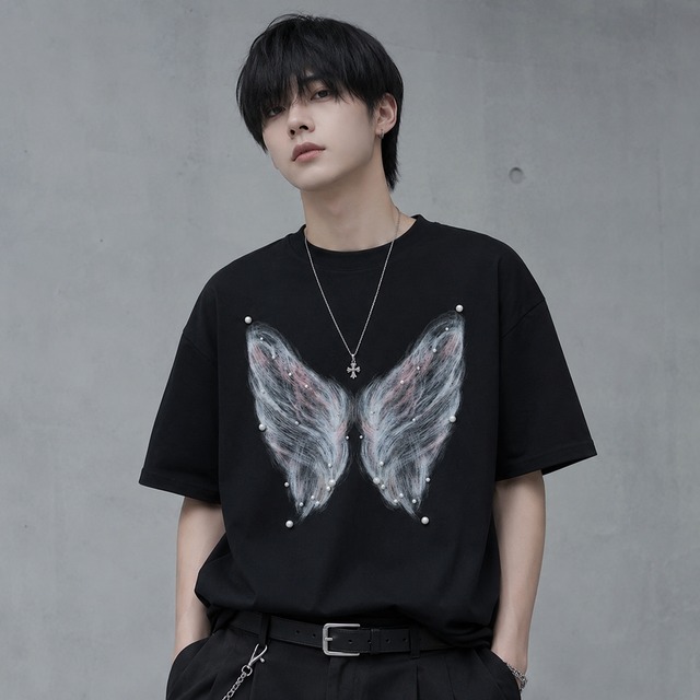 Pearl Butterfly Print T-Shirt 0006