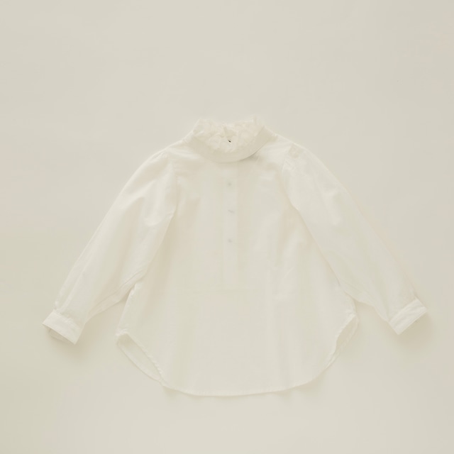 eLfinFolk(エルフィンフォルク)/ Ceremony Ruffled collar blouse / white / 120cm,130cm