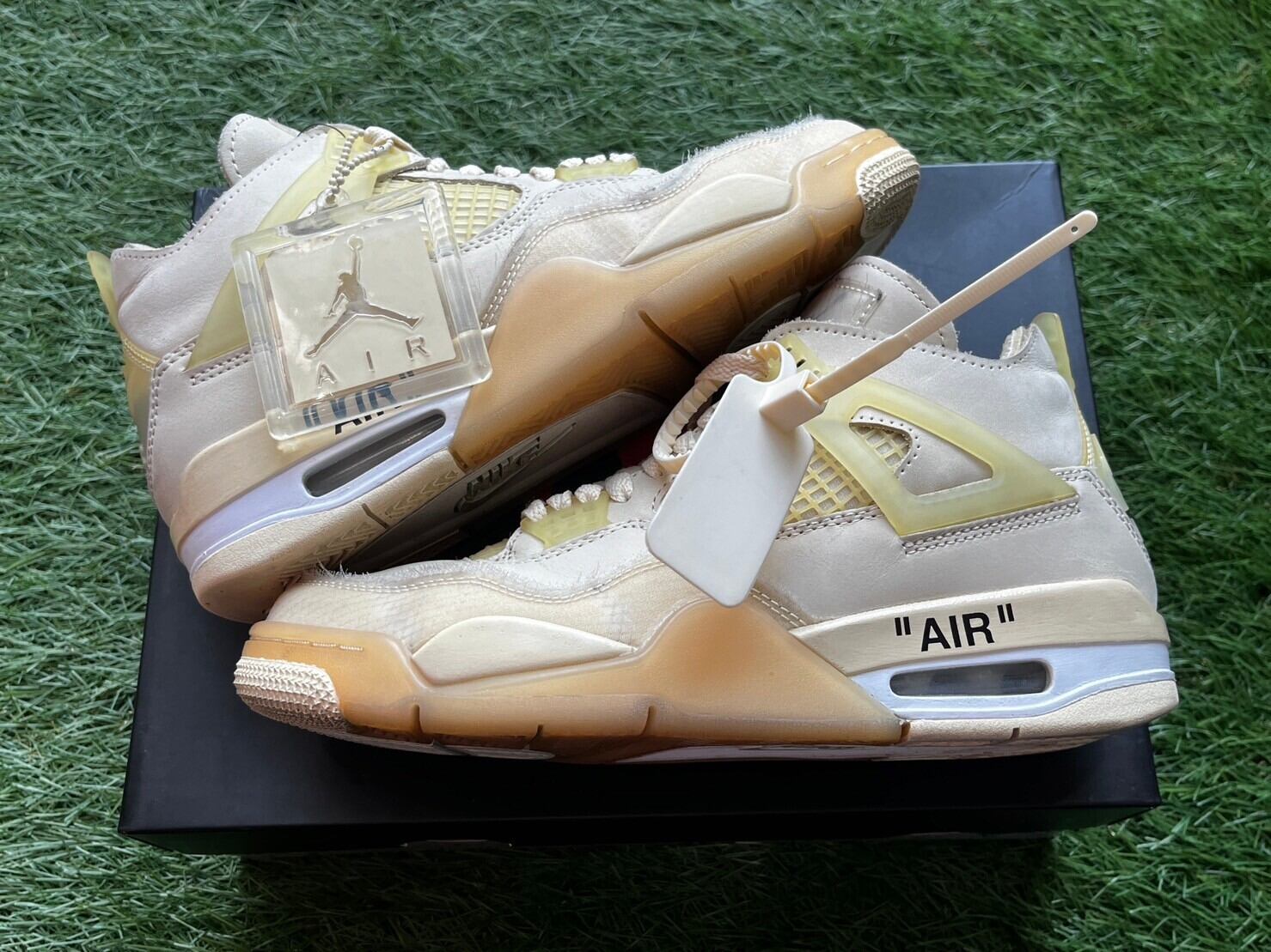 NIKE × OFF-WHITE W AIR JORDAN 4 RETRO SP SAIL CV9388-100 24.5cm 