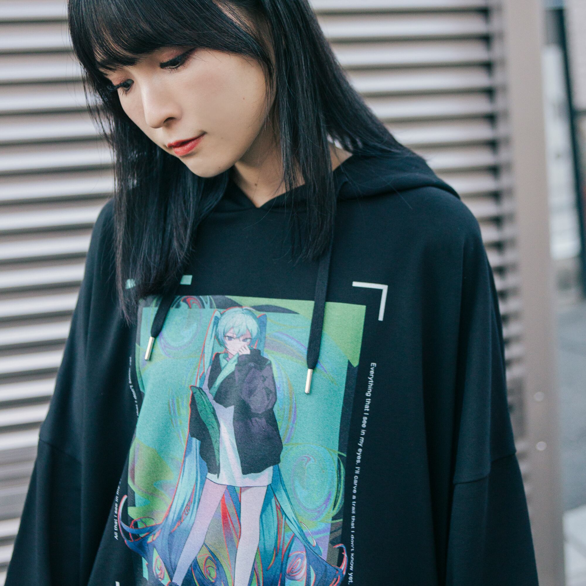 初音ミク 八三イラストパーカー Echo