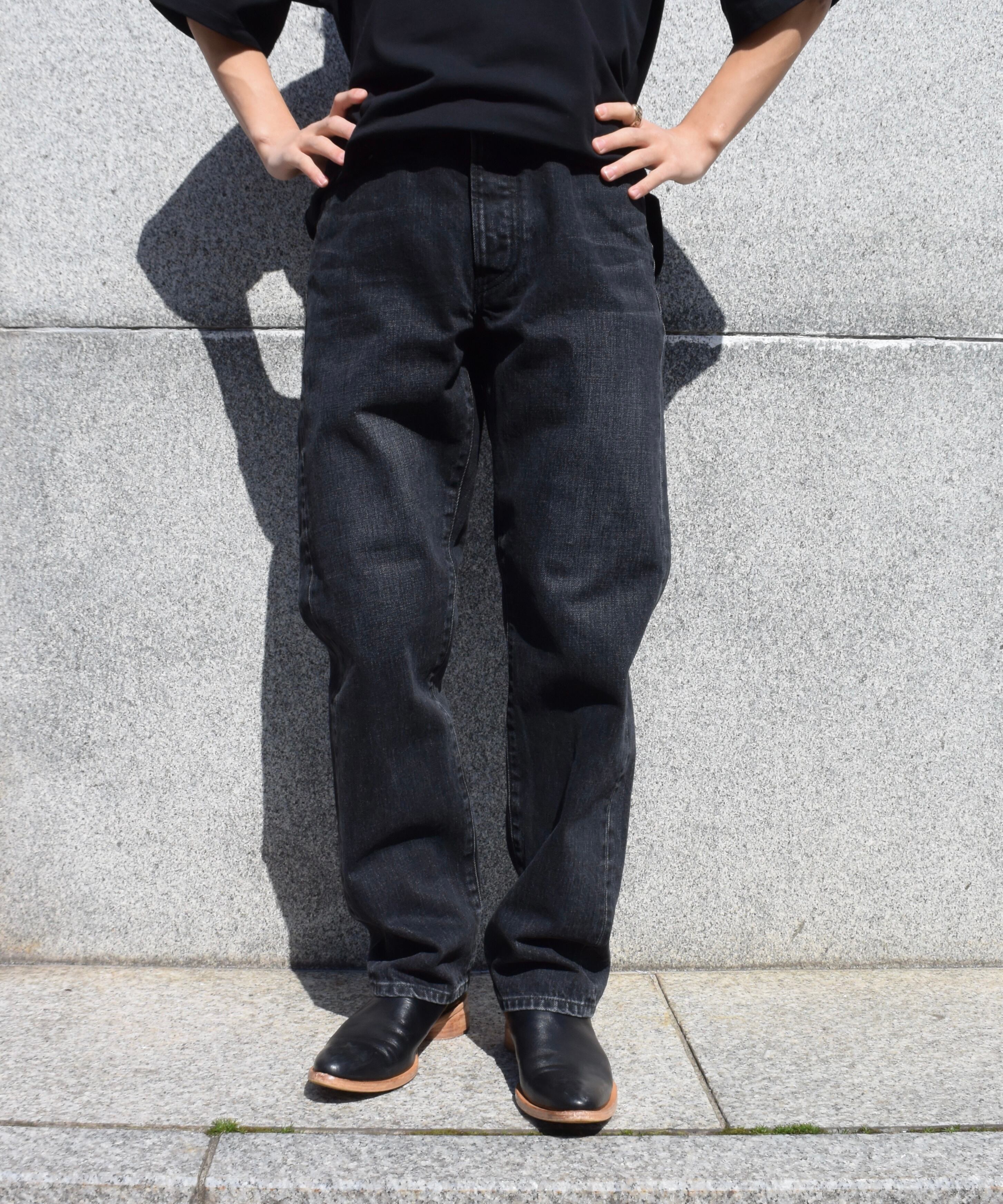 TANAKA / ST-126 THE STRAIGHT JEAN TROUSERS (BLACK SELVEDGE 