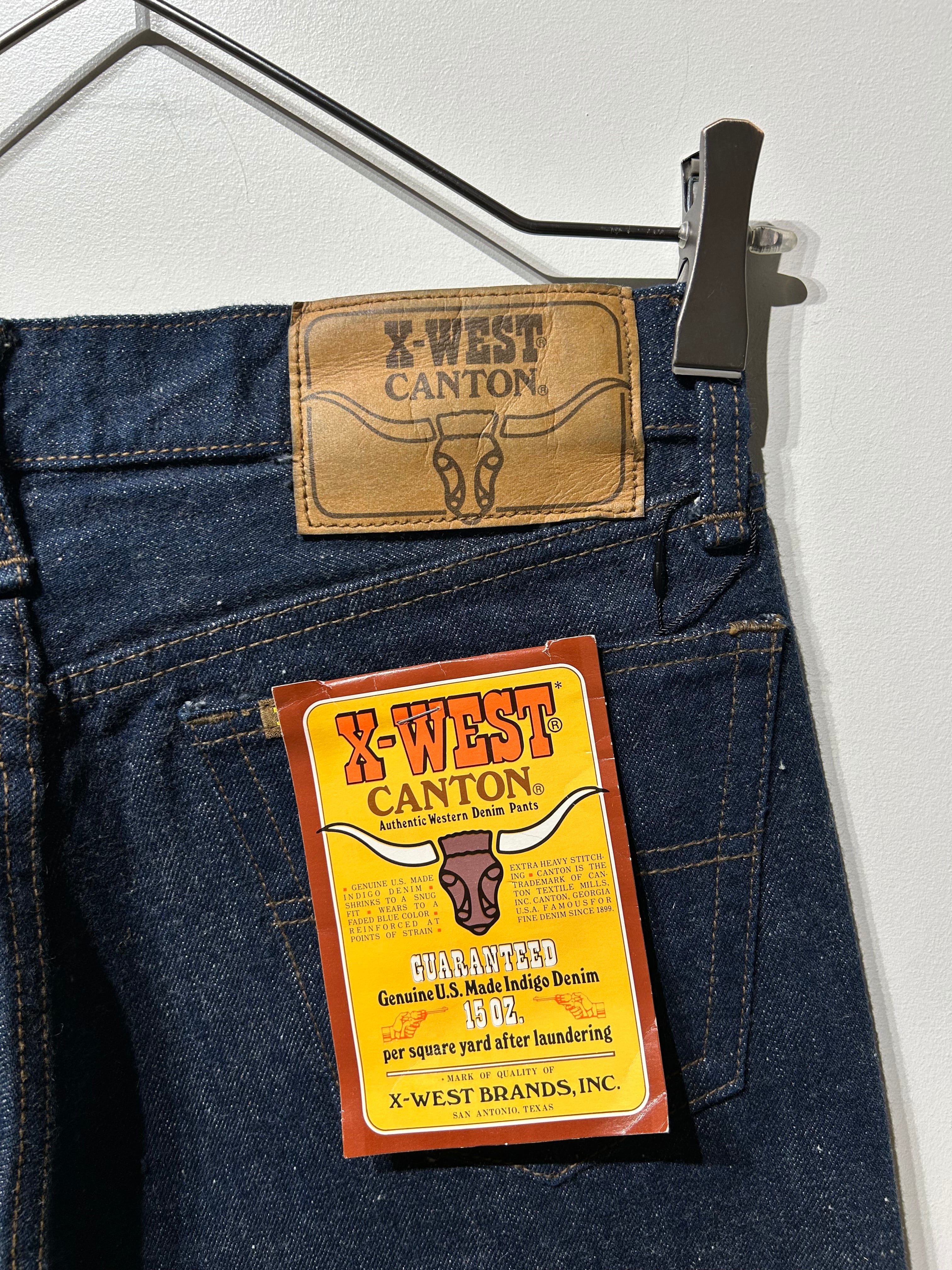 70s CANTON X-WEST デニム　Wパッチ KANESHO 日本製 PT618）70's CANTON X-WEST western flare denim made in Japan / W31
