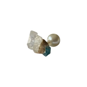 UNI.#0095 crystal × apatite  ピアス（片耳）