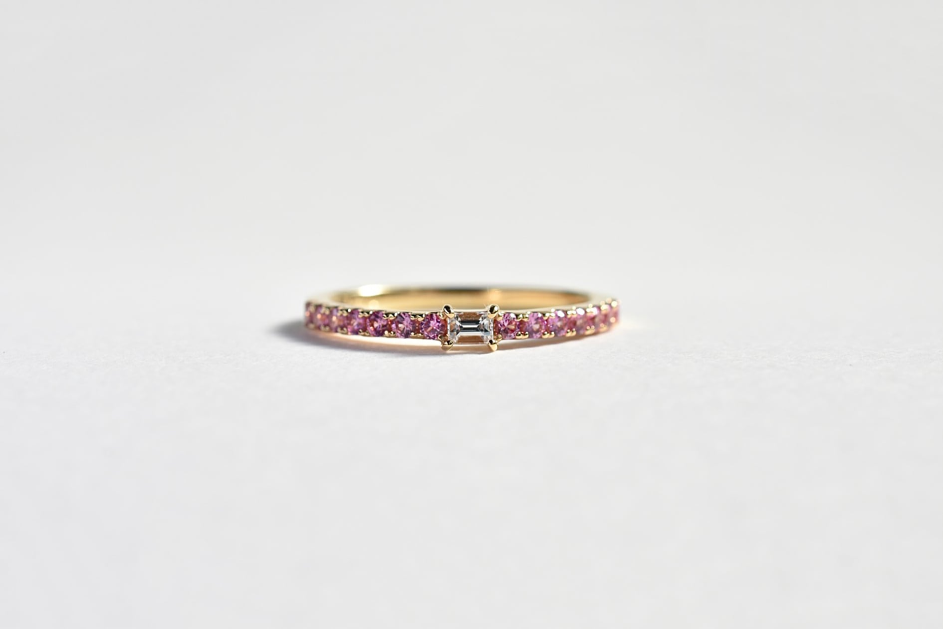 ピンクサファイア リング 0.24ct / K18YG