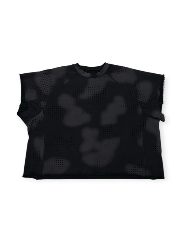 DINGYUN ZHANG / GRID CAMO PANELLED SWEAT T-SHIRT