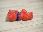 カラフルプラスチック ドイツの赤いベア 青紐 画像9