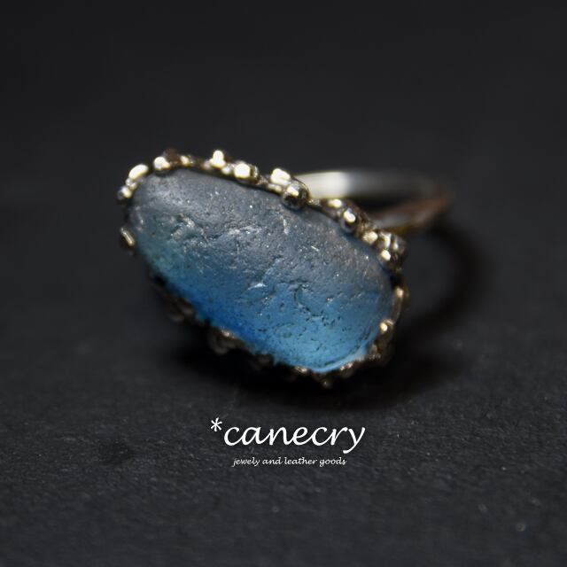 シーグラスのリング