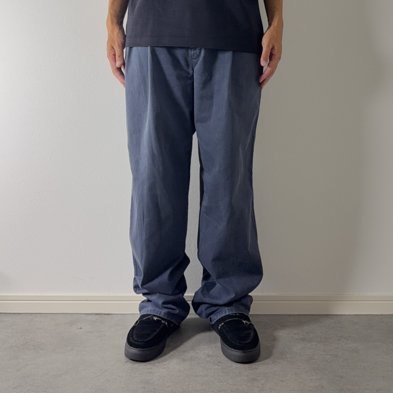 90s DOCKERS CHINO TROUSERS "made in USA" navy [W35L32相当] 古着 - 18