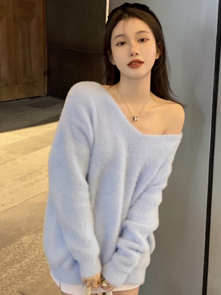 ルーズニットセーター トップス オータムウィンタースタイル 秋物 冬物 1号婦人88444379314