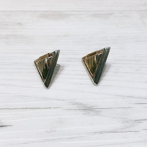 ◼︎90s sterling silver triangle earrings from Italy◼︎