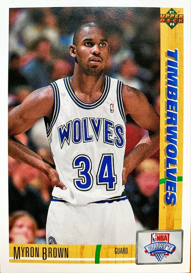 NBAカード 91-92UPPERDECK Myron Brown #15 TIMBERWOLVES