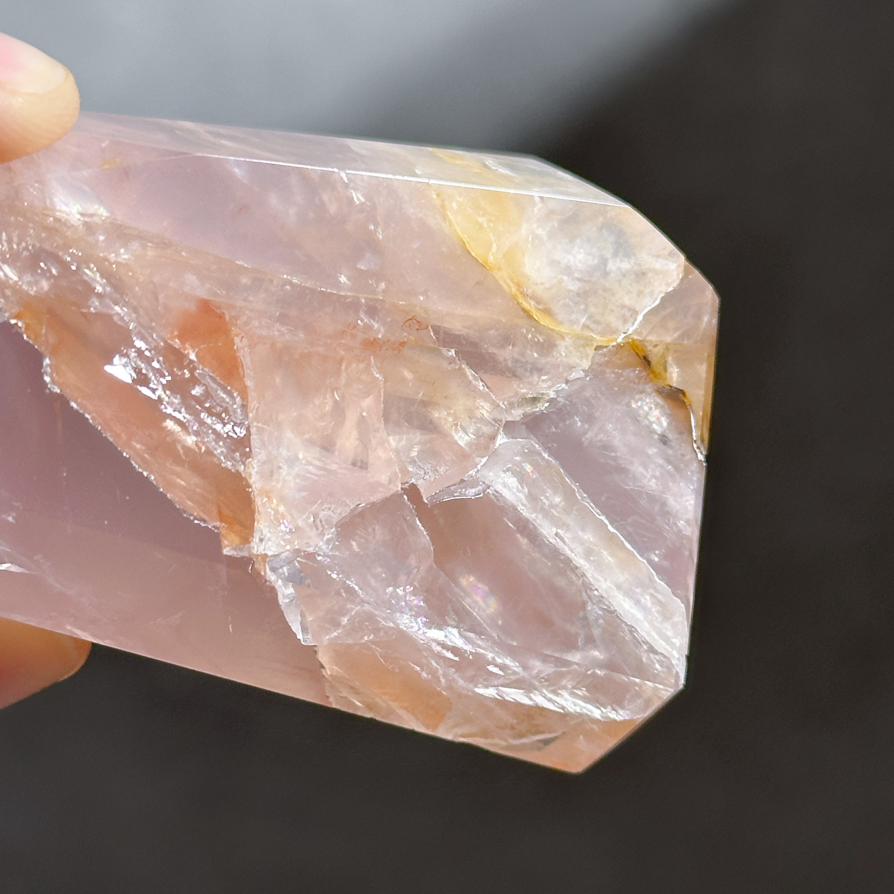 ローズクォーツ×ゴールデンヒーラー タワー91◇ Rose Quartz x Golden