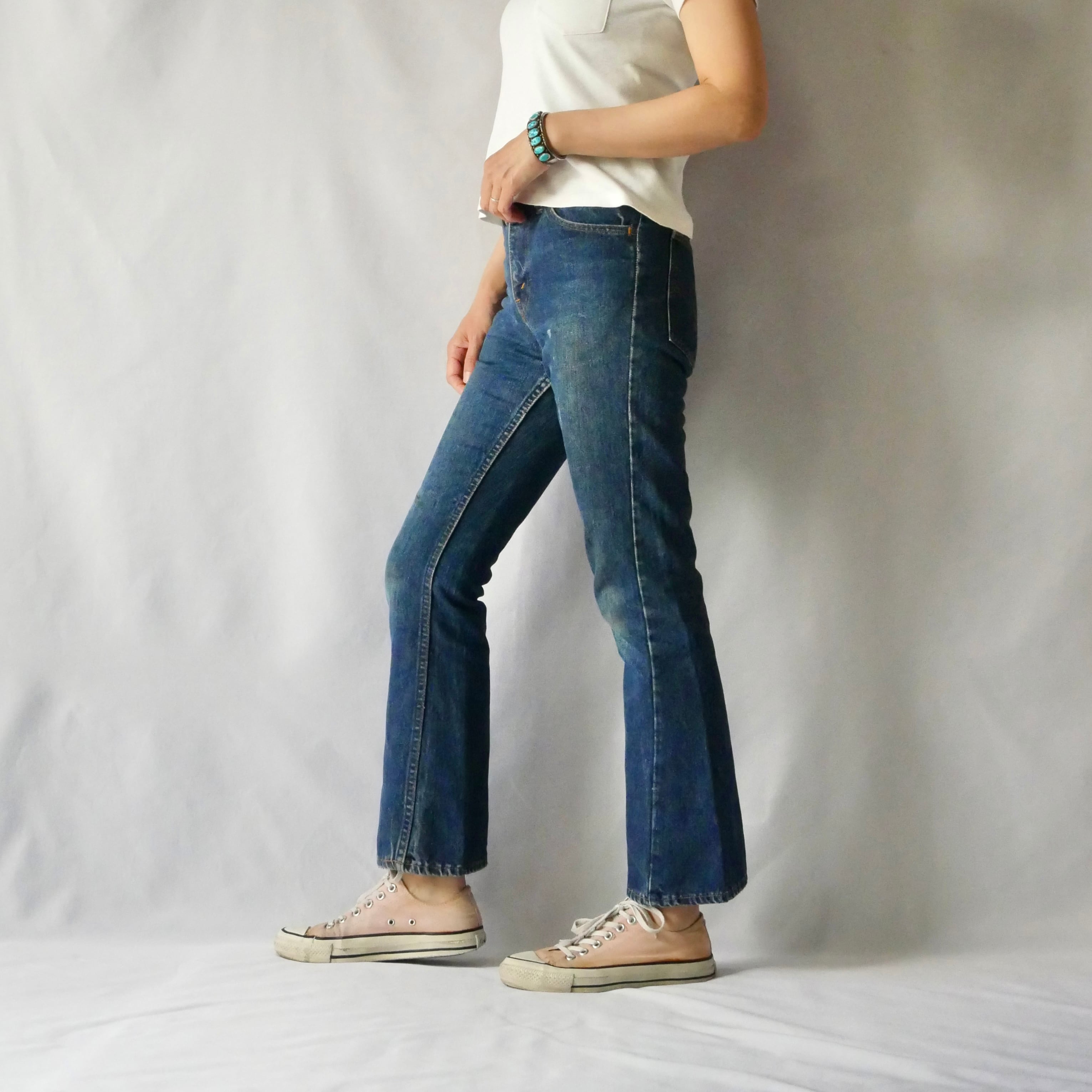 70s vintage levis big E 646 746 flare denim pant 70年代