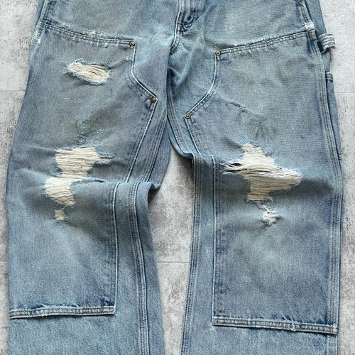 00s メキシコ製 デニム ダブルニー Carhartt 34×32 詳細写真5