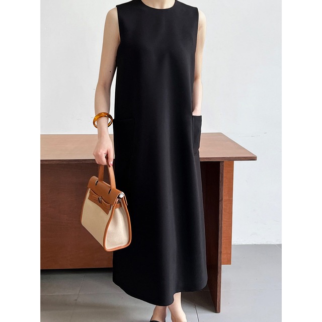 ノースリーブポケットワンピース　JC0223