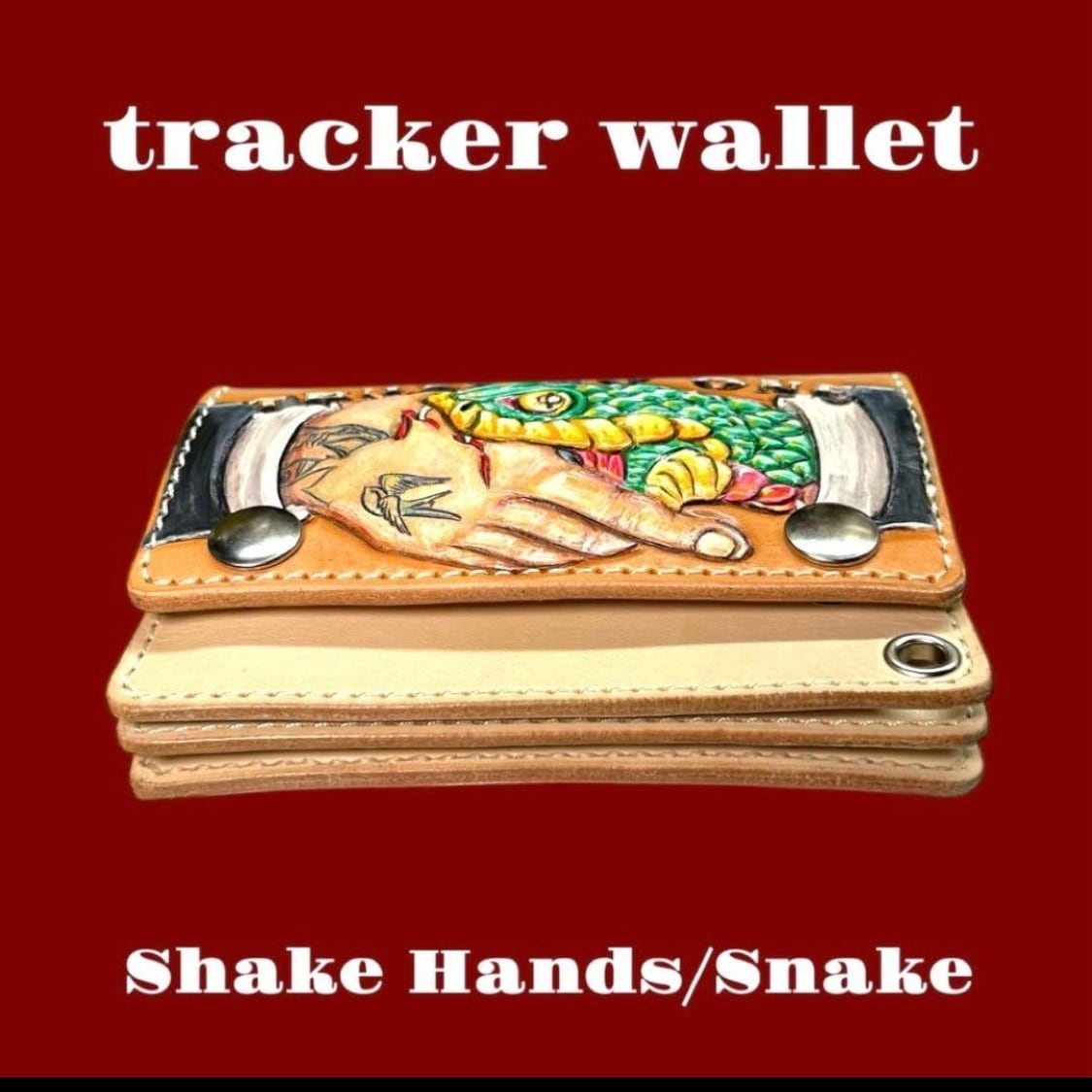 カービング トラッカーウォレット アメトラ Shake Hands ナチュラル