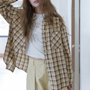 check pattern long sleeve shirt
